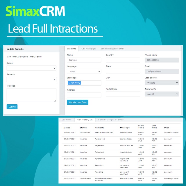 Simax CRM - Multipurpose CRM in Dot Net Core - 8